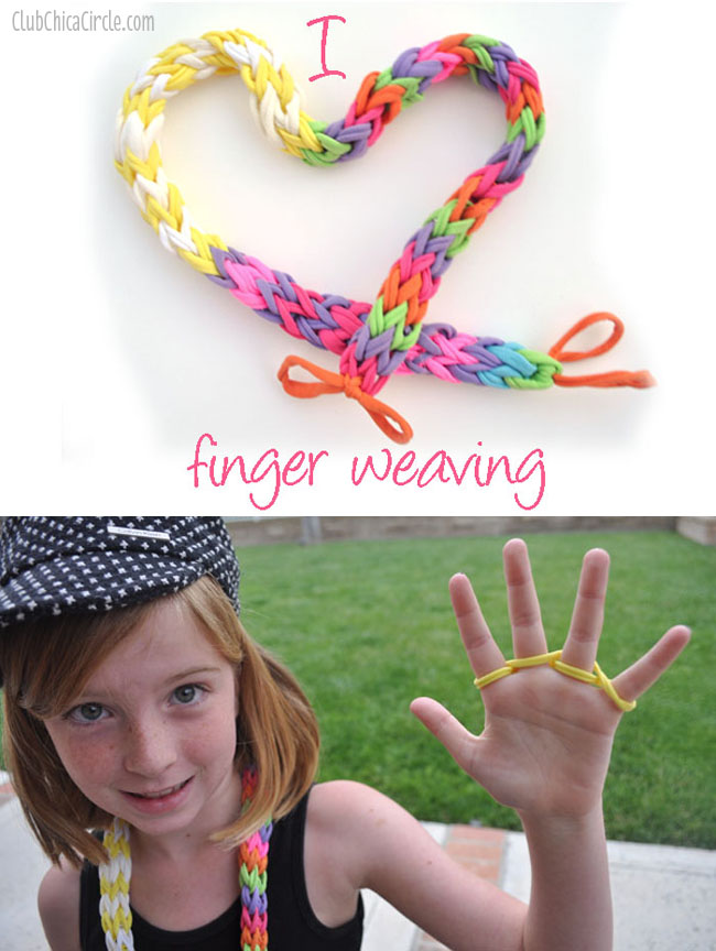 Finger Weaving Fun!  Club Chica Circle - where crafty is contagious
